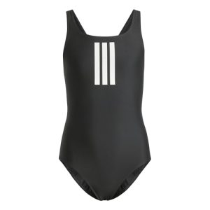 ¡GRAN PRECIO! adidas Niñas 3-Stripes Swimsuit Kids Swimwear, Black/White, 3-4 Years con descuento