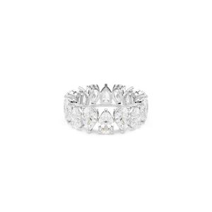 ¡GRAN PRECIO! Swarovski Anillo Matrix Vittore, Piedras Facetadas con Elementos Blancos en Forma de Gota para Reflectar Luz, Colección Matrix, Talla Pera, Acabado en Tono Plateado, Blanco con descuento