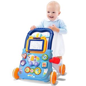 PROMOCIÓN: Aolso Andador Bebés, Correpasillos con Velocidad Regulable y Patas Plegables, Tablero de Escritura, Caminador Bebe Panel Extraíble para Bebé +6 Meses con oferta