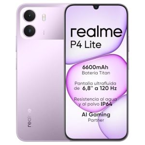 REBAJADO: realme P4 Lite Smartphone, 4+128 GB, Batería Titan 6600mAh, Pantalla 6.8″ 120Hz, hasta 12GB Dinámica, Protección ArmorShell, Gran Batería Móvil, Morado rebajado hoy