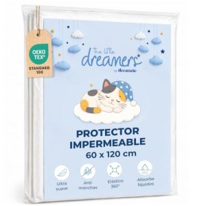 CHOLLO: Protector Colchon Bebe 60×120 Impermeable Y Transpirable, Cubre Colchon Cuna Bebe Facil De Colocar, Funda Colchon Lavable En Maquina, Certificado Oeko-Tex, para Colchon hasta 15 cm con descuento