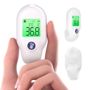 OFERTA: Femometer Termómetro de frente para bebés, niños y adultos, sin contacto, infrarrojos, medición en 1s, pantalla de tres colores, temperatura ambiente y objeto, portátil, para viajes, aviso de fiebre al mejor precio