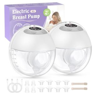 OFERTA: Haokoo Sacaleches Electricos Manos Libres Portátil – Extractor de Leche Materna Eficiente con Sellado Seguro Antifuga per Casa, Viaggi, Bridas 17/19/21/24/27mm, 4 Modos 12 Niveles, Sin BPA, 2 Piezas con descuento