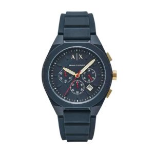 PROMOCIÓN: Armani Exchange Reloj Hombre, Movimiento Cuarzo cronógrafo y Caja 44mm con Correa Silicona