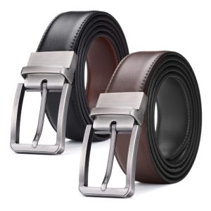 OFERTA: AivaToba Cinturón Hombre Cuero,Cinturón Reversible Hombre Negro y Marrón 34mm,adecuado para trajes, vaqueros, ocasiones informales y De negocios | Oferta Amazon