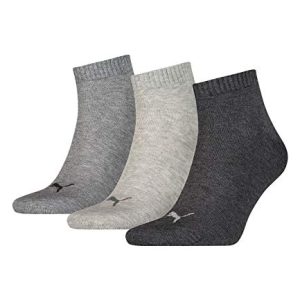 ¡GRAN PRECIO! PUMA UNISEX QUARTER PLAIN 3P Color: anthraci/l mel grey/m mel grey – Talla: 43/46 | Oferta Amazon