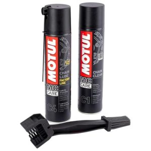 CHOLLO: Motul – Kit de limpiador lubricante para cadena C4 400 ml + cepillo de limpieza para la cadena al mejor precio