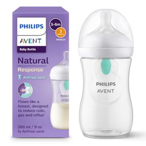 PROMOCIÓN: Philips Avent Biberón Natural Response: biberón de 260 ml con sistema AirFree, sin BPA, para recién nacidos a partir de 1 mes rebajado hoy