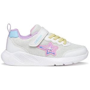 TOP VENTAS: Geox J SPRINTYE Girl A Sneaker, White/Multicolor, 39 EU | Oferta Amazon