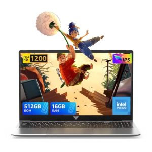 OFERTA: 16″ FHD Ordenador Portátil Procesador N95 hasta 3.4 GHz, 4 Núcleos 4 Hilos, 16GB DDR4 512GB SSD Expansión 2TB, Portatil 1920×1200, 180° Plegado, Webcam, HDMI, Typo C, USB 3.2, Laptop para Estudiar