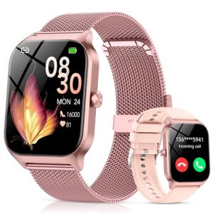 CHOLLO: Reloj Inteligente Mujer con Llamadas y Asistente IA, Whatsapp Notificaciones,1.85″ HD Smartwatch Mujer con SpO2/Pulsómetro/Monitor de Sueño,120+ Modos Deportes para iPhone Android,2 Correas con oferta
