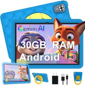 OPORTUNIDAD: DMOAO Tablet para Niños 10 Android 15 con 30 GB , 5G , Control Parental, 8-Core, 8MP + 5MP, 6000 mAh, Tablet Infantil con Funda Protectora EVA + Soporte 360° Giratorio, Zafíreo al mejor precio