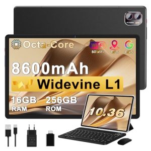 TOP VENTAS: Tablet 10.36 Pantalla 2K,tableta 16GB + 256GB + TF 1TB / 8600 mAh/Octa-Core 2.0 GHz/2000 x 1200 Pixels / 5G WiFi/ 5.0/ 5MP + 13MP,GPS,GMS,Tablet con Ratón Teclado – Negro al mejor precio