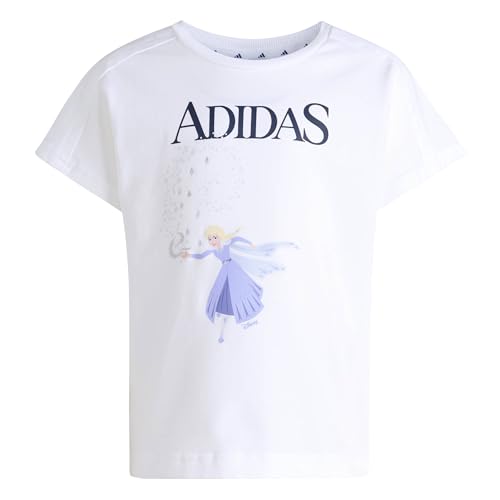 TOP VENTAS: adidas Bambine e Ragazze Disney Frozen tee, White/Dark Blue, 4-5 Years al mejor precio