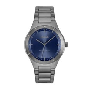 REBAJADO: Reloj Hugo con Mecanismo de Cuarzo de Tres manecillas, colección #Lit, Gris y Correa Gris de Acero Inoxidable – 1530448 rebajado hoy