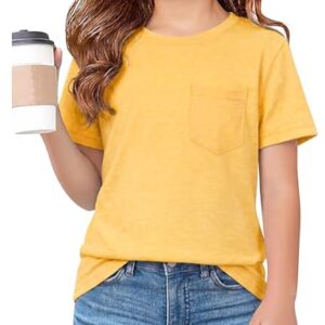 ¡GRAN PRECIO! Leversic Camiseta para Niña Verano Manga Corta Básica Top en promoción