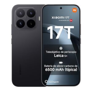 ¡GRAN PRECIO! XIAOMI 17T Smartphone de 12+256GB Negro Teleobjetivo Leica 5X con oferta