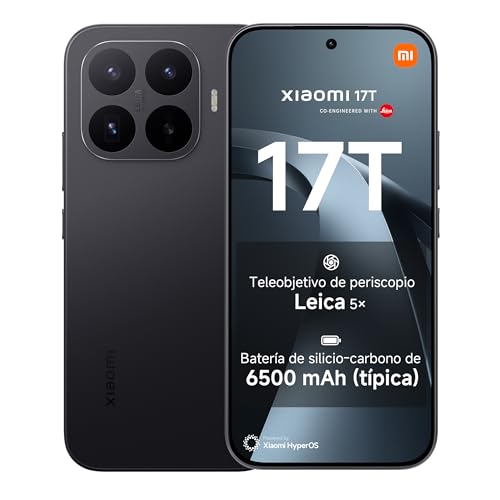 ¡GRAN PRECIO! XIAOMI 17T Smartphone de 12+256GB Negro Teleobjetivo Leica 5X con oferta