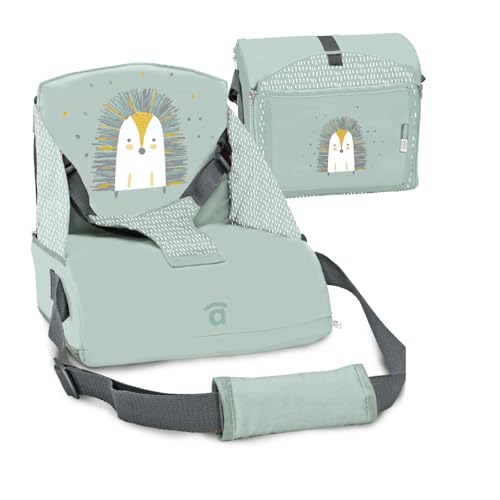 DESCUENTO: Asalvo BOOSTER CUSCUS Trona de Viaje Portatil para bebés, Asiento elevador para comer, Plegable, Arnés de seguridad, Bolsillo incorporado, Respaldo 25 cm, Desde 6 meses hasta 15 kg al mejor precio