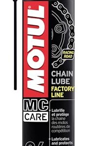 CHOLLO: Motul Lubricante para Cadenas de Motos de Velocidad, Aerosol Blanco de Fácil Aplicación, Velocidad y Resistencia, Compatible con O-RING, X-RING y Z-RING, MC Care Chain Lube Factory Line C4, 400 ml al mejor precio