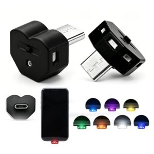 TOP VENTAS: Luces LED Coche Interior, 8 Colores Luz Ambiental USB LED para Automóvil, Type-C Luces Interior Coche, Lámpara USB Enchufable para Leer y Espacio Interior del Coche con descuento