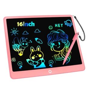 OFERTA: Tableta de Escritura LCD 16 , Tablero de Dibujo Electrónico, Colorida Pizarra Tableta Electrónica Gráfica Pizarra Infantil Juguete Juego de Regalo Cumpleaños para Niñas y Niños de 3-12 Años con descuento