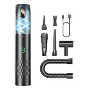 SEALIGHT Aspirador de Mano, 29000PA Aspiradora de Coche, 4 en 1 Aspirador Coche con 40 Minutos Duración Batería, Motor Sin Escobillas, 2 Niveles, Mini Aspiradora para Pelo de Mascotas, Coche, Hogar con oferta