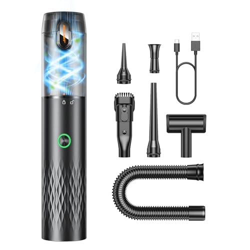 SEALIGHT Aspirador de Mano, 29000PA Aspiradora de Coche, 4 en 1 Aspirador Coche con 40 Minutos Duración Batería, Motor Sin Escobillas, 2 Niveles, Mini Aspiradora para Pelo de Mascotas, Coche, Hogar con oferta
