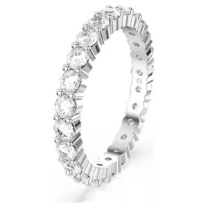 PROMOCIÓN: Swarovski Anillo Matrix Vittore, Con Imponentes Piedras Transparentes que Brillan Desde Todos los Ángulos, Circonitas, Colección Matrix Vittore, Talla Redonda, Acabado en Tono Plateado, Blanco con descuento