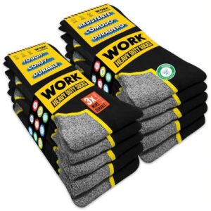 TOP VENTAS: SOXCO 10 Pares Calcetines de Trabajo Hombre WORK Socks, 43-46