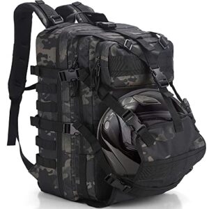 CHOLLO: YOUNGOA Mochila Moto Hombre, Mochila Militar Tactica, Negra Impermeable Bolsa Casco Moto, Portátil Mochila Trekking para Supervivencia, Acampada Camuflaje Verde | Oferta Amazon
