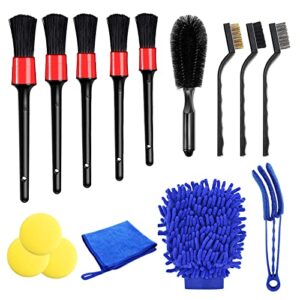 REBAJADO: URAQT Cepillos Limpieza Coche, 15Pcs Kit de Lavado de Autos, Cepillo de Detalle, Limpieza de Rueda, Paño de Limpieza, para Limpieza del Interior & Exterior, y Llantas de Autos en promoción