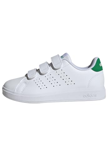¡GRAN PRECIO! adidas Unisex niños Advantage Base 2.0 Children Shoes, Cloud White/Cloud White/Green, 28 EU con oferta