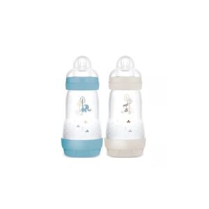 TOP VENTAS: MAM 2 Easy Start 2+, Biberones Anticólicos Flujo Medio Océano + Arena – Biberones para reducir los cólicos, Biberones para lactancia materna al mejor precio