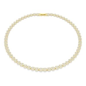 TOP VENTAS: Swarovski Collar Una Angelic, Talla redonda, Pequeño, Blanco, Acabado en oro de 18 quilates con descuento
