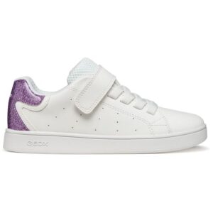 REBAJADO: Geox J Eclyper Girl A, Zapatillas, Blanco/Morado, 33 EU con descuento