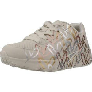 PROMOCIÓN: Skechers Uno Lite Metallic LoveSneaker para niña, Natural Multicolor, 3 UK al mejor precio