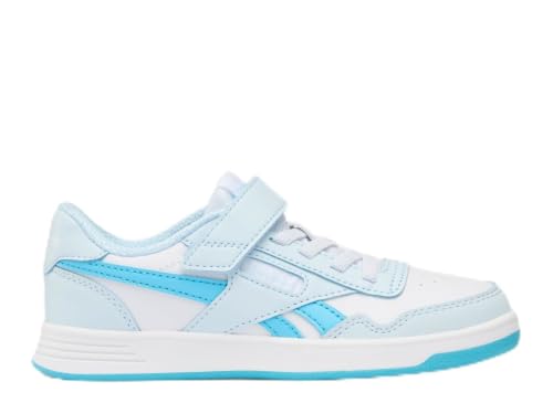 Reebok Zapatillas Deportivas para niña Court Advance Elastic Lace & Top Strap, White Glassblue Digitalblue, 27 EU
