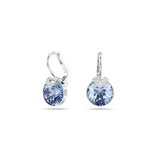 OPORTUNIDAD: Swarovski Pendientes Bella V, Cada Pendiente Bañado en Rodio y con un Cristal de Talla Redonda en Azul, Pendientes de la Colección Bella, Talla redonda, Azules, Baño de Rodio