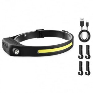 CHOLLO: Linterna Frontal Recargable USB C, Linterna Frontal LED Alta Potencia con Sensor de Movimiento, Modos de Luz, Haz Amplio, Impermeable para Running, Pesca, Trabajo, Camping, Ciclismo y Reparaciones con oferta