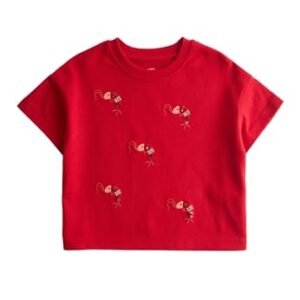 ¡GRAN PRECIO! Marks & Spencer Camiseta 100% algodón con Bordado con diseños de gambas Niñas 6-7 años al mejor precio
