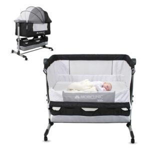 OFERTA: Mobiclinic®, Cuna 3 en 1, Night, Altura Ajustable, Colchón, Mosquitera, Ruedas 360º, Correas de Sujeción, Cesta de Almacenamiento, hasta 20 kg, Negro con oferta