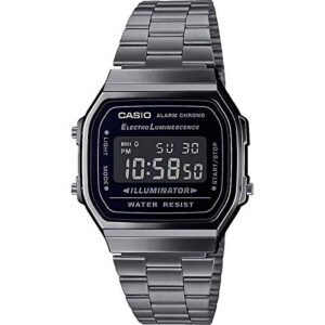 Casio Reloj Cuarzo Unisex 36.00mm con dial Digital LCD y Correa de Pulsera de Metal Negro A168WEGG-1BEF rebajado hoy