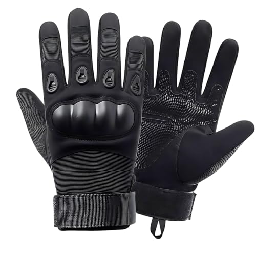 TOP VENTAS: GNALIA Guantes Moto Con Protección Dura Nudillos 2 Dedos Pantalla Táctil Antideslizantes Invierno Térmicos Impermeables Frío Ciclismo Conducir Coche Trabajo L Negros 1 Par rebajado hoy