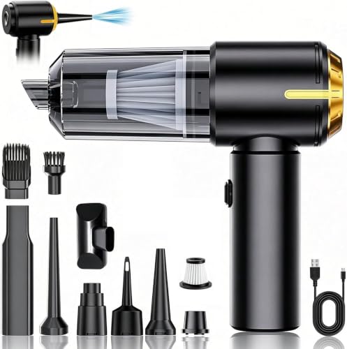 PROMOCIÓN: SCOVEE Aspiradora de Mano,Aspiradora de Teclado,26000Pa Fuerza de succión Fuerte con Motor sin Cepillo,4 en 1 portátil sin Cable,2 etapas Mini Aspirateur Fácil Llevar para Oficina,Coche,Hogar | Oferta Amazon