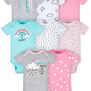 ¡GRAN PRECIO! Gerber – Juego de 8 bodis para bebé niña, diseño de nubes rebajado hoy