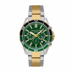 CHOLLO: Armani Exchange Reloj Hombre, Movimiento cronógrafo de Cuarzo y Caja de 44mm con Correa de Acero Inoxidable | Oferta Amazon