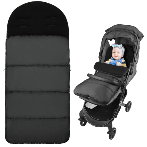 PROMOCIÓN: Vicloon Saco Silla Paseo Universal, Saco Invierno Silla Paseo, Resistente al Viento y al Frío/Desmontable/Fácil de Limpiar, Esenciales para Viajar con El Bebé, para Muchos Cochecitos, Negro | Oferta Amazon