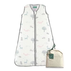 OPORTUNIDAD: molis&co – Saco de Dormir para bebé 2.5 TOG – 85 cm – Saco Dormir Bebe Invierno – Muselina de Bambú Premium – Acolchado, Suave y Cálido – Forest | Oferta Amazon