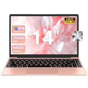 REBAJADO: bvate 2026 Ordenador Portátil 14 hasta 2,8 GHz Celeron 256GB SSD PC Portátil Soporta 1TB SSD Expansión con Ratón Inalámbricopara Trabajo-Estudio-Aprendizaje 1080 Mini Puerto Multimedia-Oro con descuento
